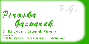 piroska gasparek business card